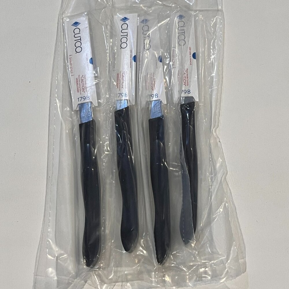 4x New Rare Cutco #1798 Mini Trimmer/Serrated Paring/Utility Sample Knives